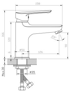 Смеситель для раковины ESKO Lagos Black LG26B черный